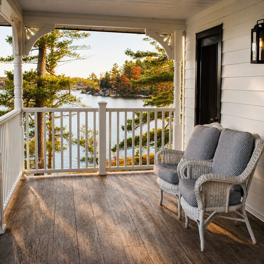 A quiet porch above the lake